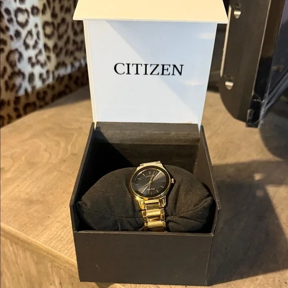 Citizen Gold and Black Women's Watch - Picture 1 of 4